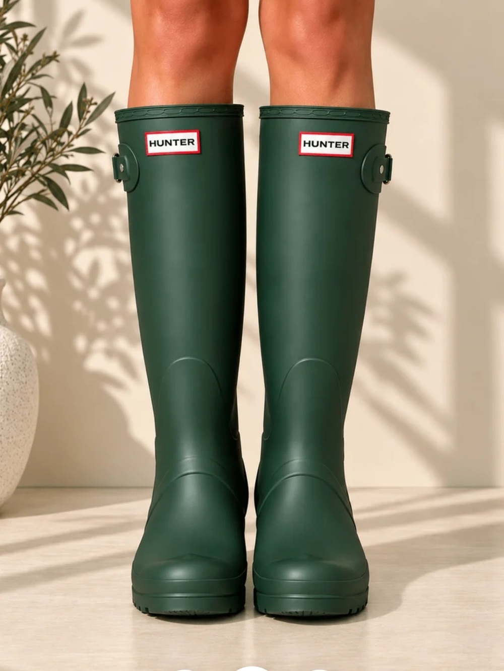 Hunter Tall Rain Boots in Dark Green